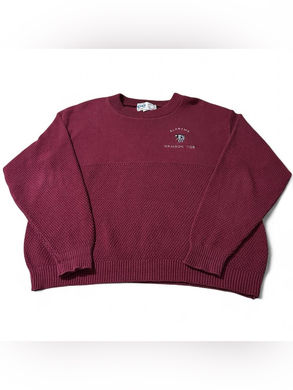 Vintage 90s Alabama Crimson Tide College Knit Sweater Size Large